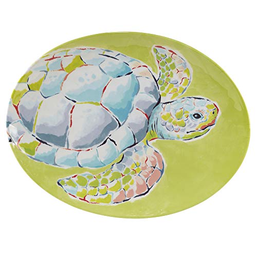 Certified International Deep Sea 2 Pc Melamine Platter Serving Set, Multicolor #TOP2