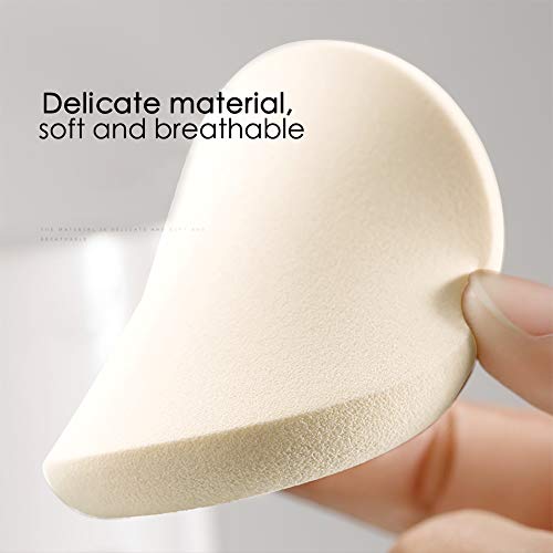 40Pcs Round Latex Free Makeup Powder Blender Sponge For Full Face Curve Blending Coverage, Cream, Liquid Foundation Cosmetics, Beauty Foam Applicator Puff For Sensitive Skin #TOP6