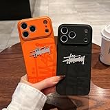 人気 欧米潮牌 スマホケース ステューシー2025新型 携帯電話カバー iPhone17用ケース iPhone17 Pro Max/17 Pro/ 16 携帯ケース めっきエッジ 立体デザイン 仿う皮 PUレザーケース 全機種対応 おしゃれ 肌触り良い 贈り物 プレゼント (for iPhone 14 Pro,ブラック)