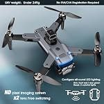 Modèle S166MAX 4,3 pouces HD Drone de télécommande d'écran avec double caméra pliable Portable Quadcopter 150m Portée, 1080P Vidéo, Évitement d'obstacle intelligent
