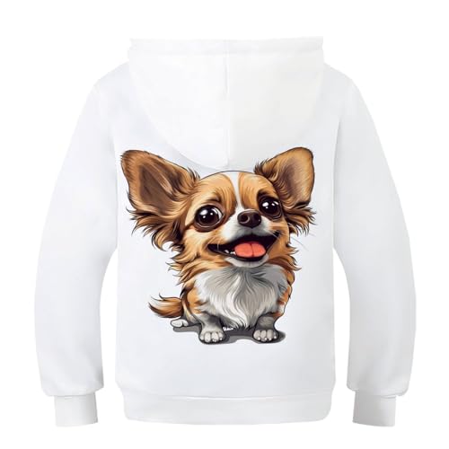 Sweat à capuche Chihuahua imprimé 3D pull enfants manches longues