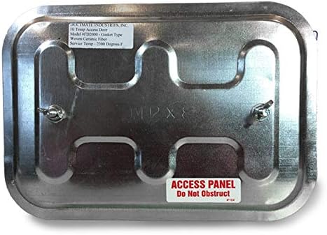 18" x 14" Ductmate F2 Hi-Temp Flat Sandwich Grease Duct Access Door - Galvanized - 2300 Degree