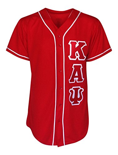 Mega Greek Mens Kappa Alpha Psi Baseball Jersey (Red, X-Large)