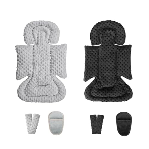 Cojín para asiento de bebé 3 en 1 gris y negro miniatura 1