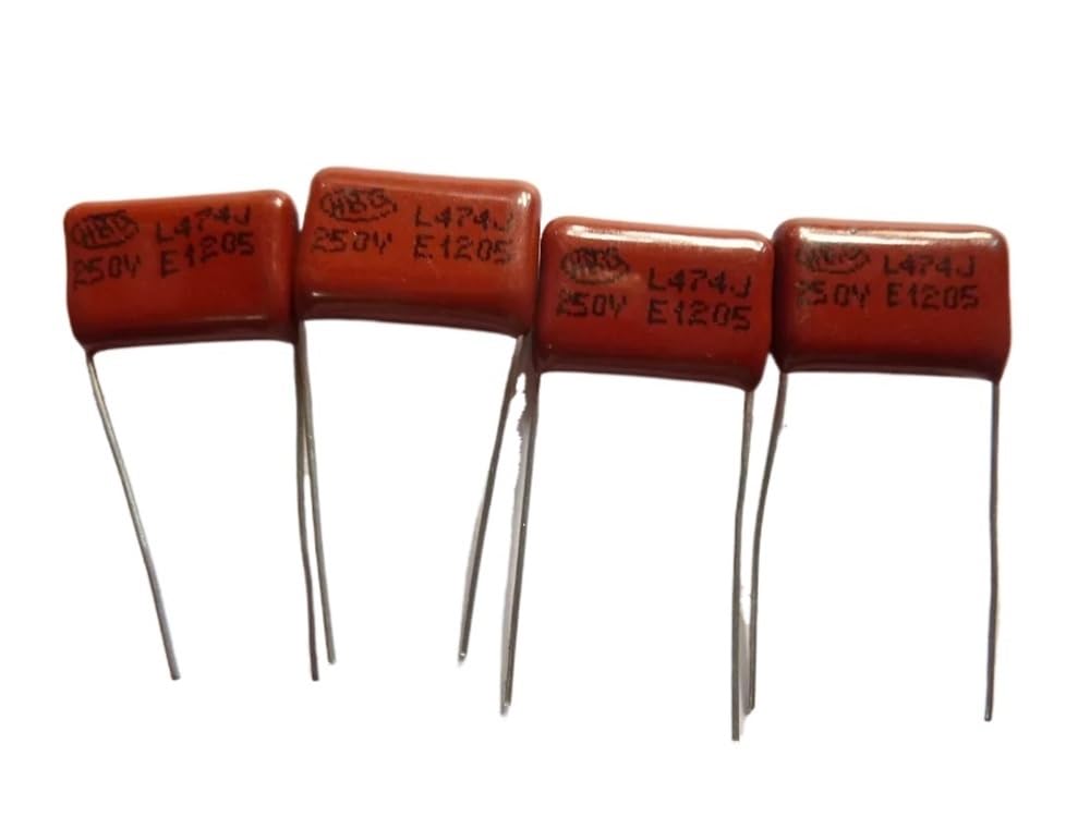 ICXLPMC 10pcs CBB 474 250V 474J CL21 0.47uF 470nF P15 Metallized Polypropylene Film Capacitor