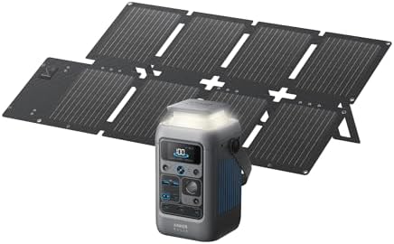 Anker SOLIX C300 DC Power Bank Station and 60W Solar Panel, 288Wh...