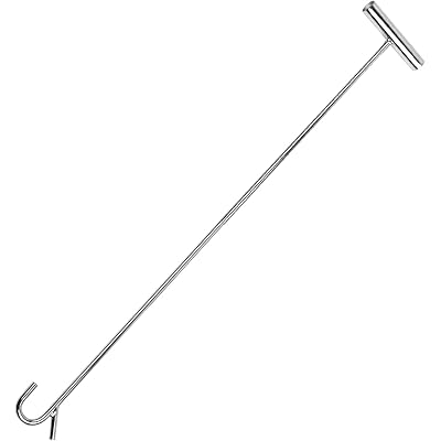 5th Wheel Pin Puller 31in Heavy-Duty Solid Steel Chrome Plated Detachable Hook Tool for Trucker Trailer Heavy Objects -1Pack