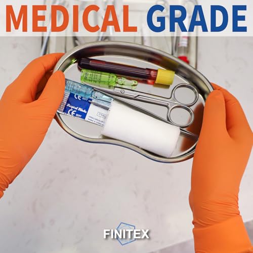 Image of Nitrile Disposable Gloves Orange 3.5mil 100PCS Latex-Free Cleaning Food | Powder-free, Latex-free,Food-grade,Industrial-grade,Orange,Comfortable fit,Examination,Food,House Home Cleaning
