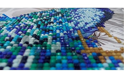 Image of Jasol Diamond Painting Kit, 40x30 Cms, Full Drill, 5D Crystals, Home Wall Decor Gift Set (Peacock M45526)