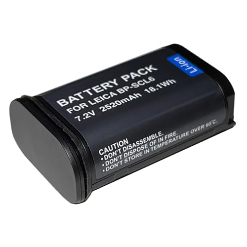 Batteria BP-SCL6 compatibile con Leica BC-SCL6 anche con Q3 Q2 SL2 SL2-S SL3 SL3-S