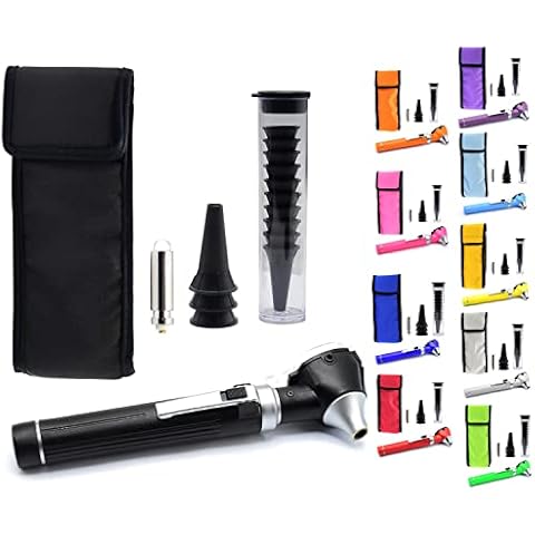 MuskalMed MuskLife Otoscope - Ear Scope with Light, Ear Infection Detector, Pocket Size, in 10+ Colors! Tactical Black Style Cover