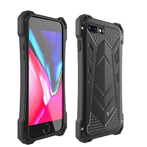 iPhone 7 Plus Case, LIGHTDESIRE Built-in Glass Protection Shockproof Military Aluminium Cover Case for iPhone 7 Plus (Black)