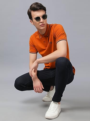 Nimble-Original-Tipped-Polo-T-Shirt-Rust