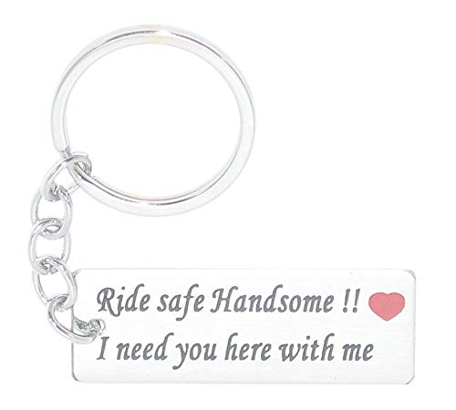 Ride Safe Drive Safe Handsome Engraved Key Ring Tucker for Husband Men Father Papa Multi-Color Key Chain-image-48