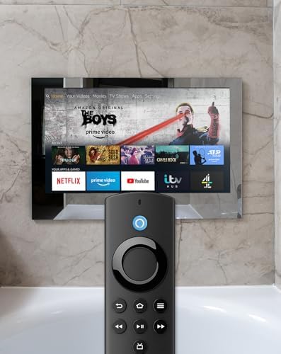 TV de baño con espejo de 24 pulgadas con Amazon Fire TV Stick/IP6...