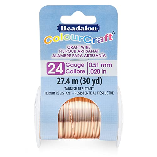 Alambre de cobre Beadalon ColourCraft Wire 24ga para tejer piezas de joyería