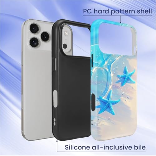 Coque iPhone 17 Pro silicone mat motif étoile de mer pour vos vacances - 5