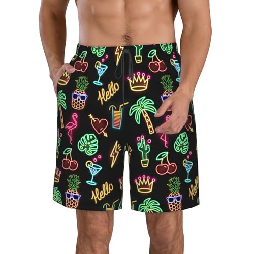 Men's Swim Trunks, Quick Dry Board Shorts Beach Sport Swimwear with Pockets3