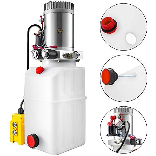 Mophorn 6 Quart Hydraulic Pump Hydraulic Power Unit (Plastic, 6 Quart/Double Action) - Thumbnail 5