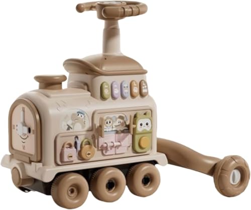 WGM【5in1 手押し車/バランスカー/キックボード/トロリー】ベビーウォーカー手押し車 幼児ウ歩行補助 知育遊び付 歩行学習 トレーニング サポート ども 幼児 おもちゃ 玩具歩行器 生産お祝い ベビープレゼント (ベビーウォーカー 4 in 1)