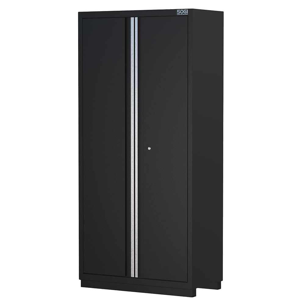 Sogi ARR-OFF-4320 Arredamento modulare in lamiera per officina e garage - piano in acciaio inox - 4315x466x2000 mm