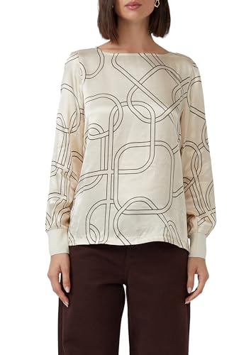 T-Shirt à Manches Longues s.Oliver en Satin : Top Fluide Contre les Hauts Rigides
