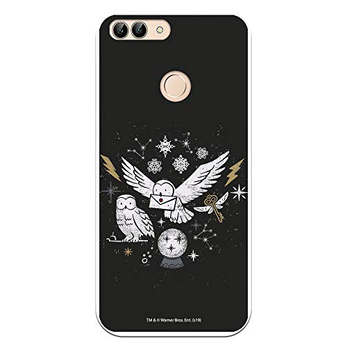 Custodia per Huawei P Smart Ufficiale di Harry Potter Lechuzas Silhouette per proteggere il tuo cellulare. Cover per Huawei in silicone flessibile con licenza ufficiale di Harry Potter.