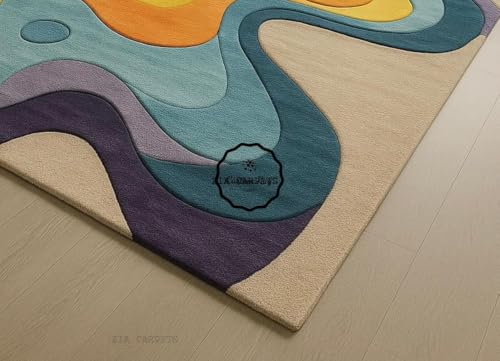 Image of zia carpets Hand Tufted Woollen Modern Collection Bedroom & Living Room Carpet Size 6 x 9 feet