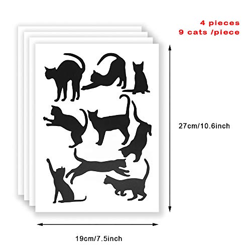 Vinilo Decorativo de Gatos Negros para Pared 36 PCS miniatura 4