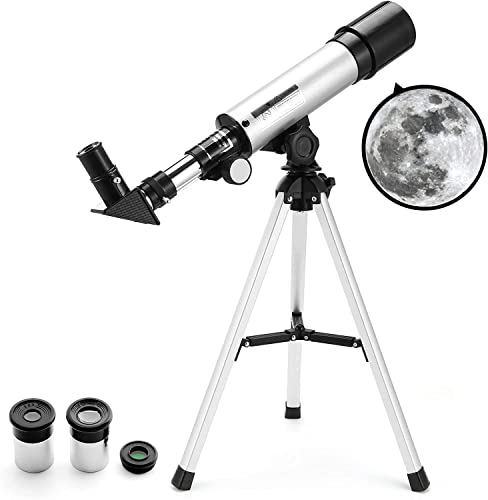 Image of CEZO Telescope Zoom 90X HD Focus Astronomical Refractor with Portable Tripod Stand. F36050M High Power Astronomical Telescope, Gift for Kids, Adults, Beginners to Explore Moon