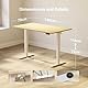 Claiks Elektrisch Höhenverstellbarer Schreibtisch 140×70 cm (FSC®) - Steh-Sitz-Tisch mit Kabelmanagement & Memory-Funktion Leiser Motor für Homeoffice Ergonomisches Design Beige Arbeitsplatte