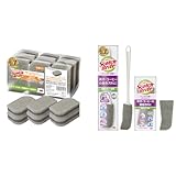 3M スポンジ キッチン モノトーン グレー キズつけない 抗菌 リーフ型6個 スコッチブライト SS-72KGY-6P A+ 【Amazon.co.jp限定】 3M スコッチブライト すごい ボトル洗い ボトルスポンジ 水筒洗いブラシ タンブラー ボトル洗浄 グレー 本体+取替1個