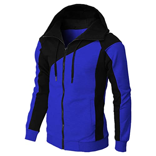 Pull à capuche casual homme CUOREZ manteau de sport bleu pour l'hiver