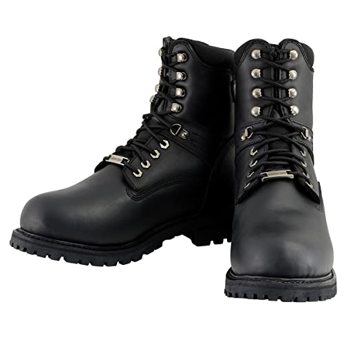 Image of Milwaukee Leather Men's Leather Lace-Up Riding Boots - Motorcycle Biker Footwear for Street & Daily Wear