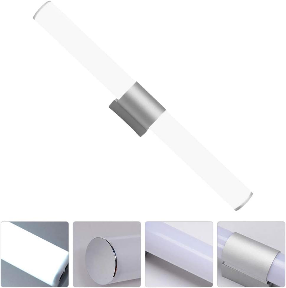 SOLUSTRE Bathroom LED Vanity Light 40cm 16w Modern Bathroom Vanity Light Fixtures Over Mirror Wall Mounted Make-up Mirror Picture Front Lamp (White)