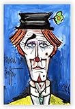 KEYGEM Retro Bernard Buffet Posters《Clown》Canvas Wall Art Bernard Buffet Prints Bernard Buffet Painting For Home Wall Decor Picture 50x70cmx1 No Frame