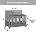Oxford Baby Kenilworth 4-in-1 Convertible Baby Crib, Graphite Gray, GreenGuard Gold Certified