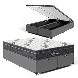 Cama Box Baú Universal Courano Black Ortobom Queen