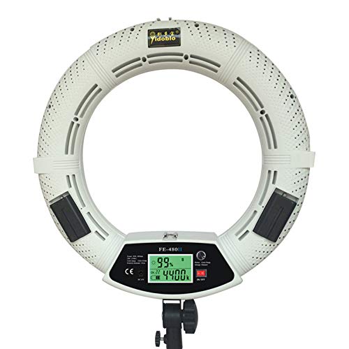 Yidoblo 18 Zoll Digitalanzeige Fernbedienung Dimmbar 3200K-5500K LED Ringlicht Kit für Kamera Smartphone Porträt Selfie Youtube Foto Video Studio Fotografie Kontinuierliche Außenbeleuchtung Cover