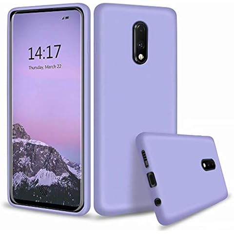 NiaCoCo Compatible with OnePlus 7 Case Ultra Thin Anti Shockproof Cover PC Silicone Scratch Protective Phone Case for OnePlus 7 Phone Shell-Blue Purple Cover