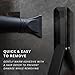 Door Stop, No Drill Door Stopper - Kickdown Doorstop for Home, Glass Doors, & Outdoors, Easy to Install Doors with Self Adhesive Door Stopper, No Screw Flip Down Portable Door Stopper - Black