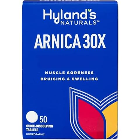 "Hyland's Arnica Montana 30x Tablets, Natural Relief of Bruises, Swelling & Muscle Soreness, Quick Dissolving Tablets (Pack of 1, 50 Count Total) Cover