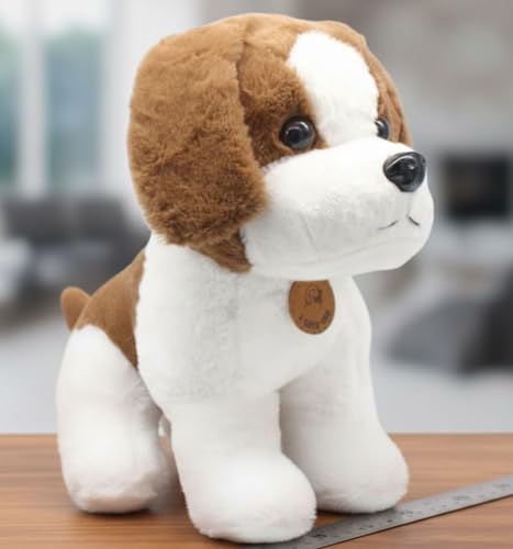 Image of Tickles Puppy Dog Soft Stuffed Plush Animal Toy for Kids Birthday Gift (Color: Brown; Size: 30 cm)