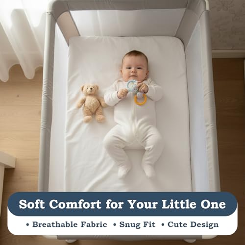 Drap-Housse Lit Bébé 100% Coton Bio Lilly Belly Ultra-Doux