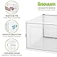 linovum 6er Set Schuhboxen stapelbar transparent für Übergrößen - modulare Aufbewahrungsbox für Schuhe mit Tür & Durchlüftung