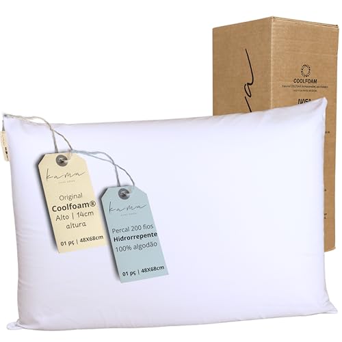 Kama Travesseiro Viscoelástico Premium Original Coolfoam® - Class...