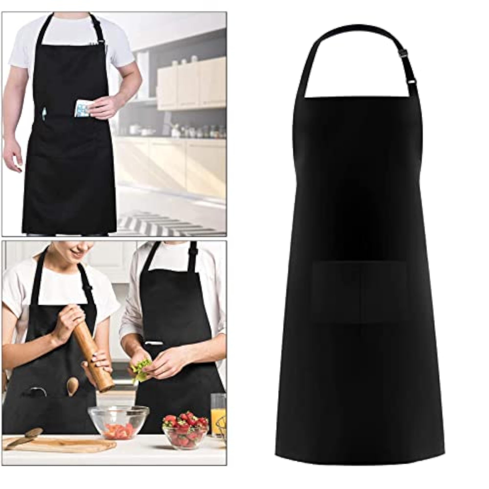 Men Women Cooking Apron with Large Pocket