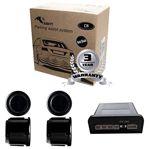 STEEL MATE Reverse Parking 4 Sensors Kit Black EBAT Gloss Rear PTSC1-027 Cover