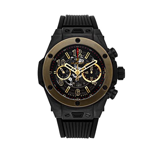 Hublot Big Bang Unico Magic Automatic Gold Skeleton Dial Black Rubber Mens Watch 411CM1138RX