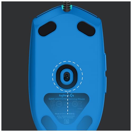 Image of Logitech G203 Prodigy Wired Gaming Mouse, 8,000 DPI, RGB, Lightweight, 6 Programmable Buttons, On-Board Memory, Compatible with PC /Mac - Blue